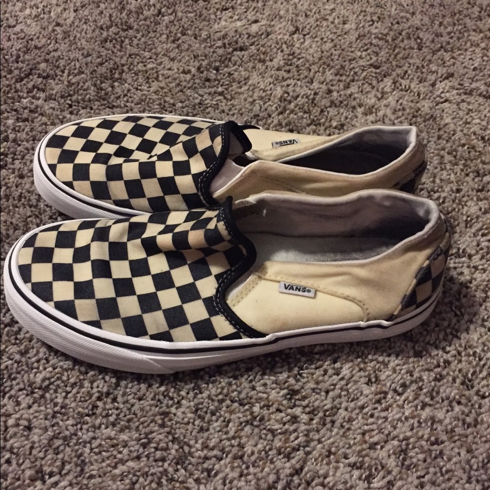 Vans slip on checkerboard
